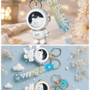 Cute Astronaut Bear Keyring