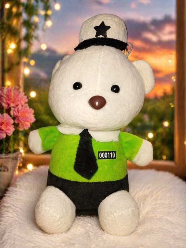 Traffic police doll wearing uniform toy for kids educational role play